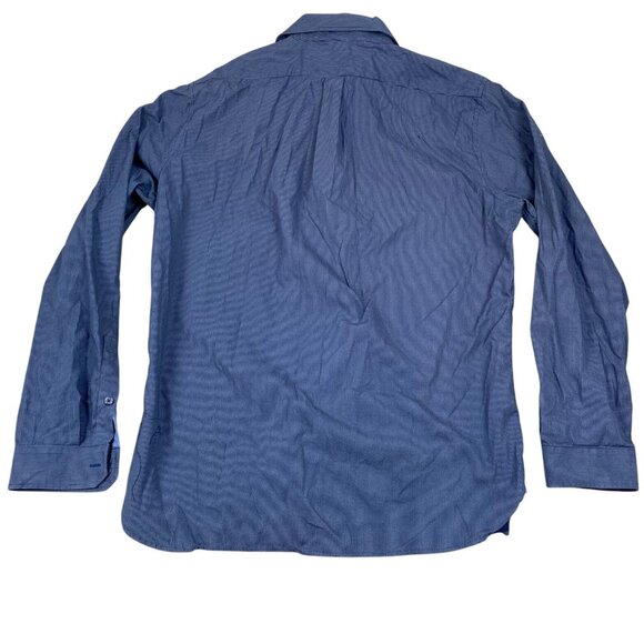 American Eagle Outfitters Men's Shirt Large Blue Striped Slim Fit Long Sleeve - Picture 2 of 8